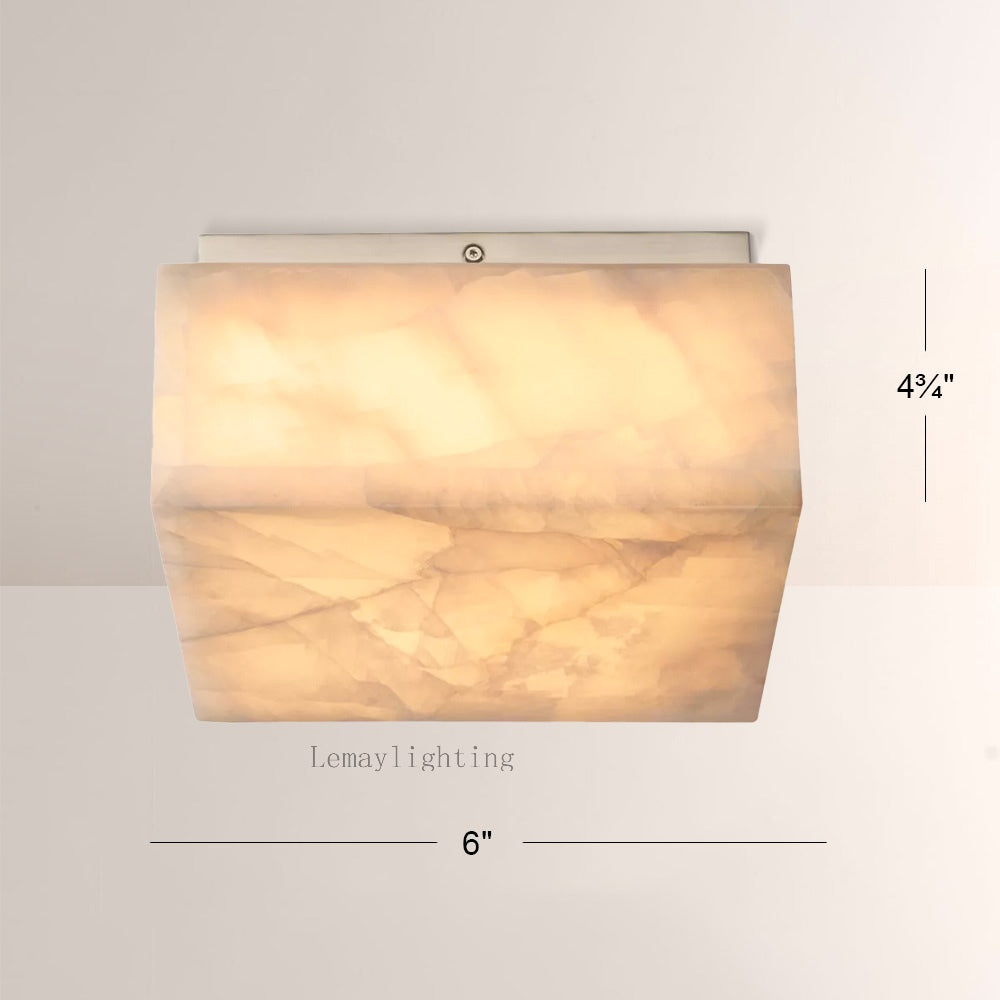 Alabaster Ezreal Square Flushmount 6"