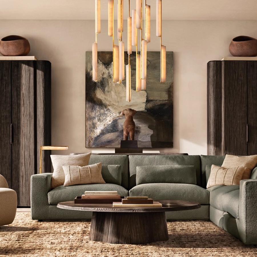 Audube Alabaster Round Chandelier