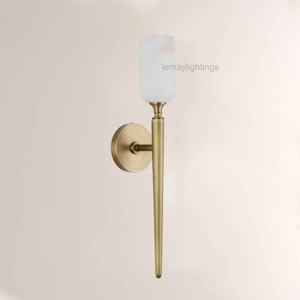 Axis Alabaster 1 Light Wall Sconce 21.6H