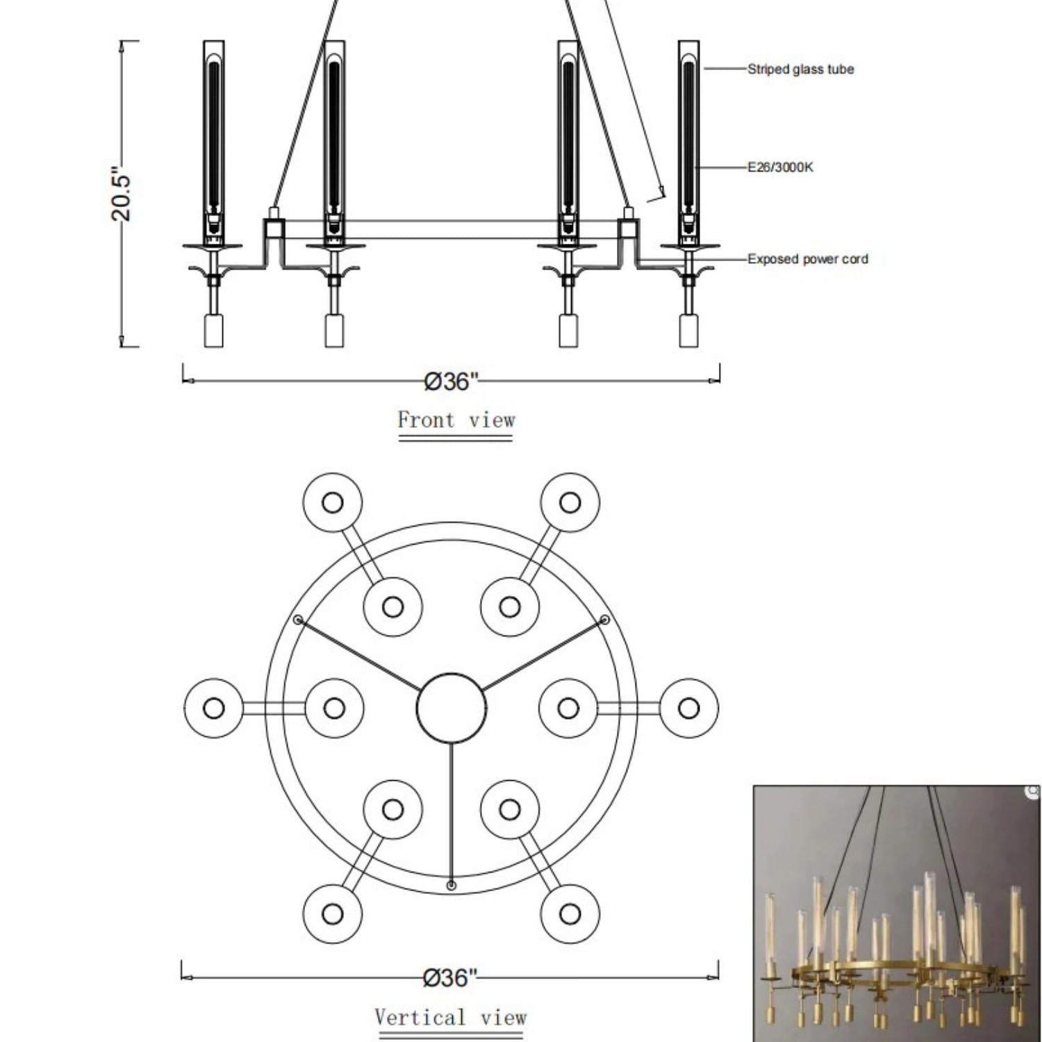 Bouncy Round Chandelier