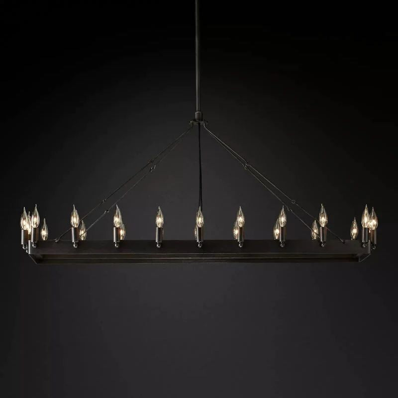 Camia Candelabra Rectangle Chandelier<41"-52">
