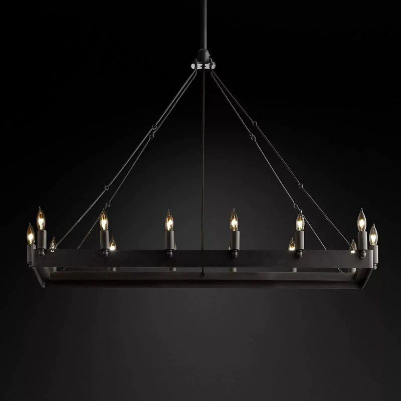 Camia Candelabra Rectangle Chandelier<41"-52">