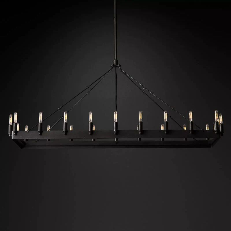 Camia Filament Rectangle Chandelier<41"-52">