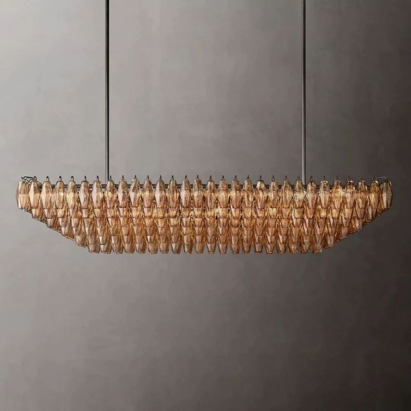 Dezeen Tiered Rectangle Chandelier 74"