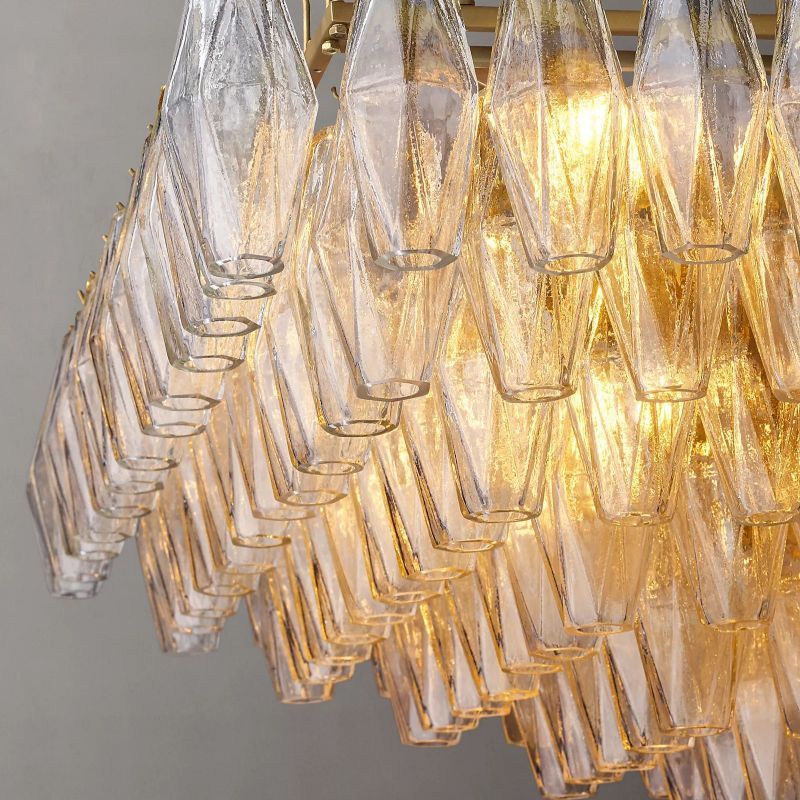 Dezeen Tiered Rectangle Chandelier 74"