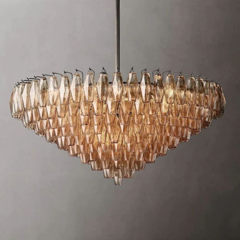Dezeen Tiered Round Chandelier 47"