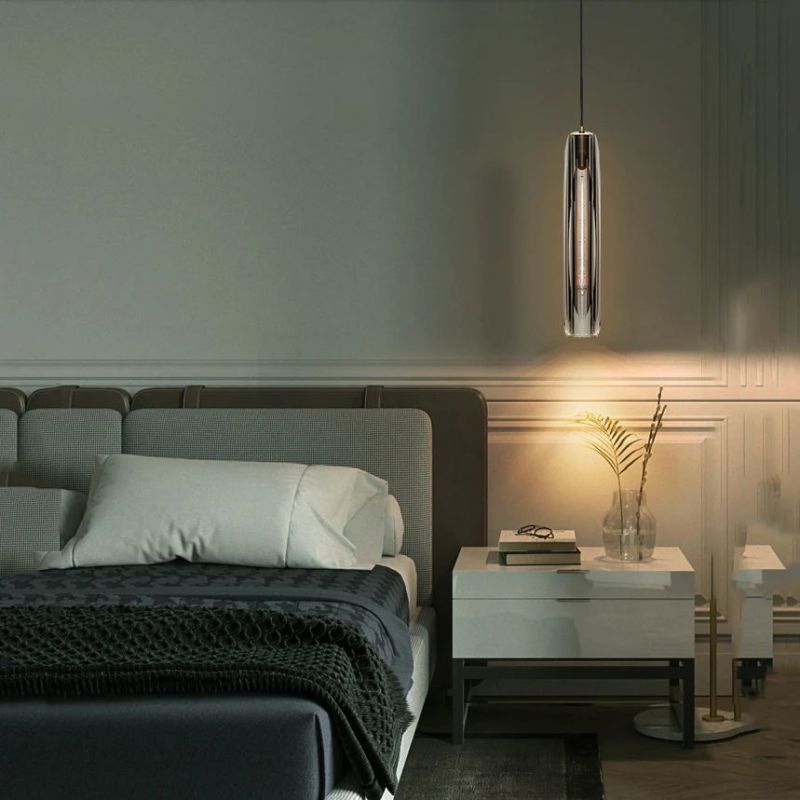 Disnoe Smoky Grey Crystal Pendant Lights