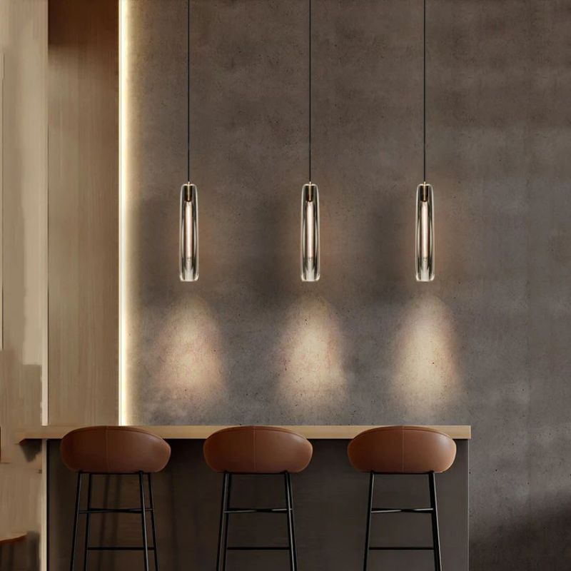 Disnoe Smoky Grey Crystal Pendant Lights