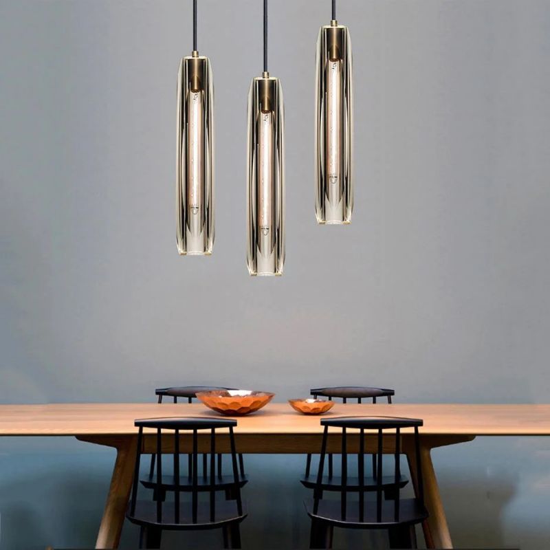 Disnoe Smoky Grey Crystal Pendant Lights