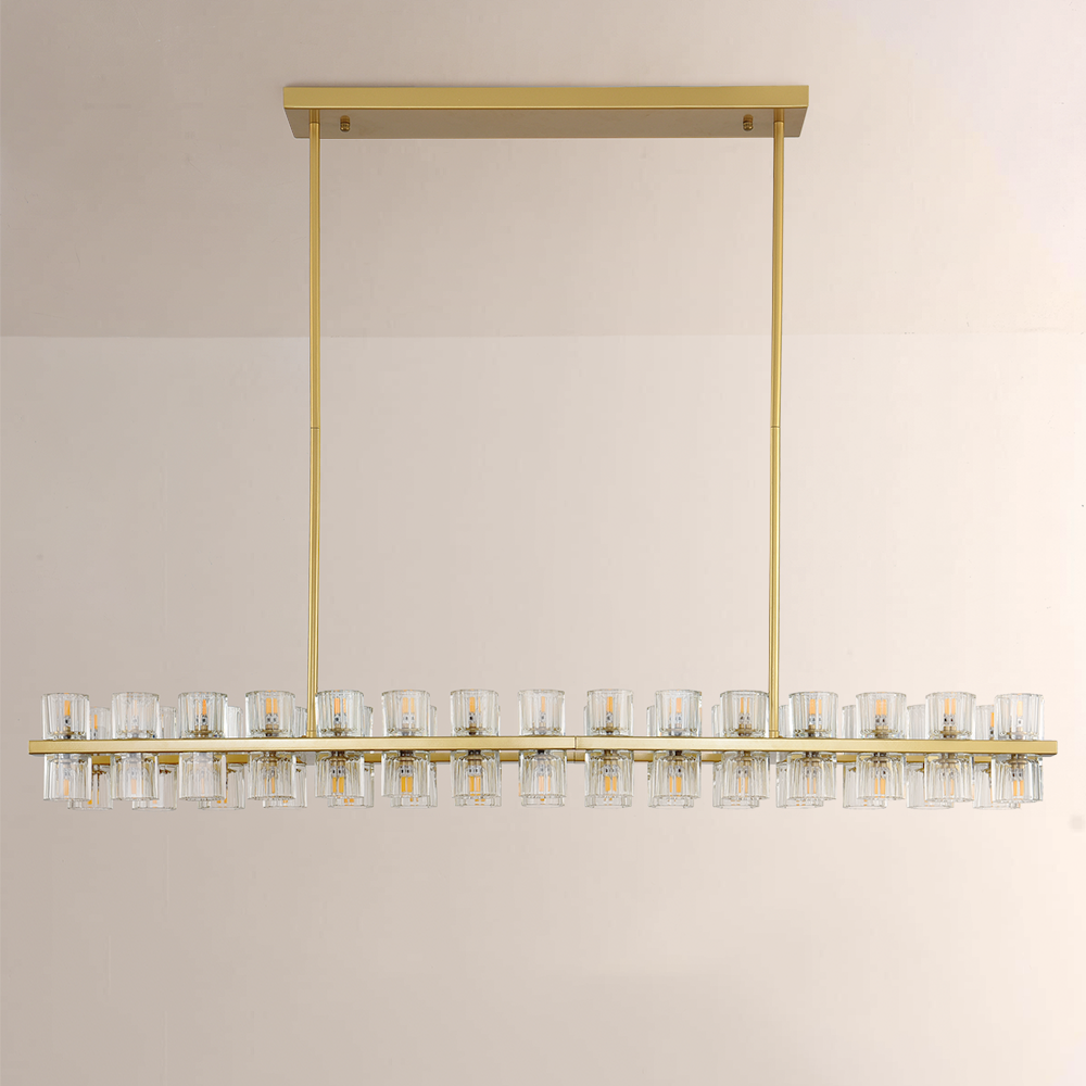 Tara Led Rectangular Chandelier 54"