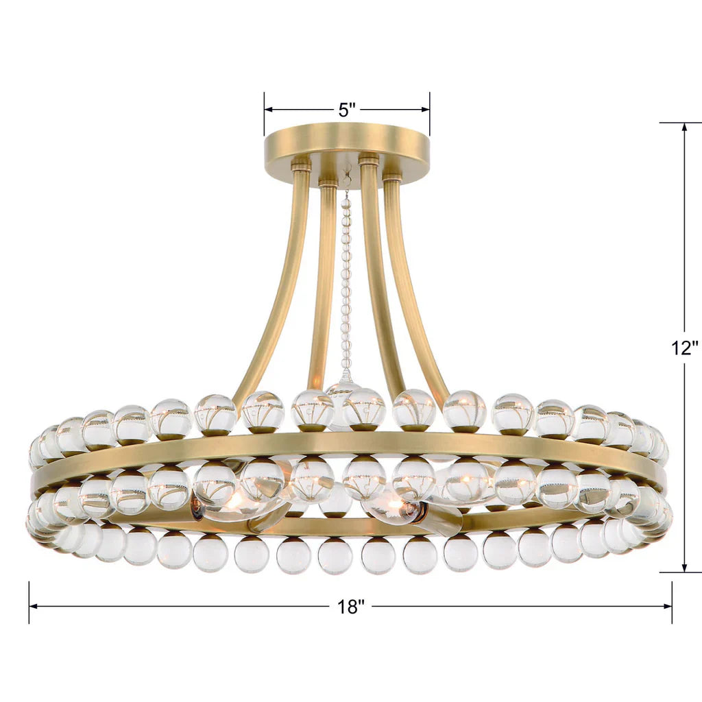 Latin 4 Light Chandelier-Flush Mount