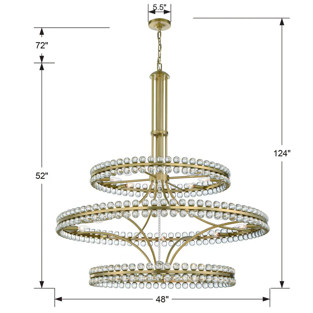 Latin 24 Light Chandelier-3 Tiers