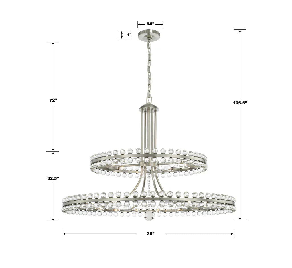 Latin 24 Light Chandelier-2 Tiers