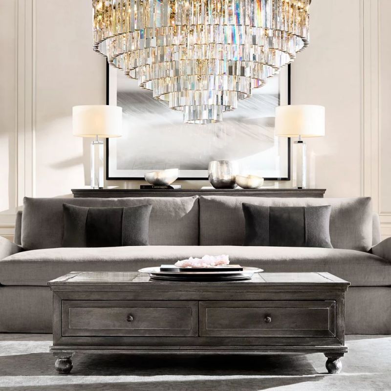 Leonor Vintage Round Chandelier 44”