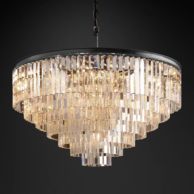 Leonor Vintage Round Chandelier 44”