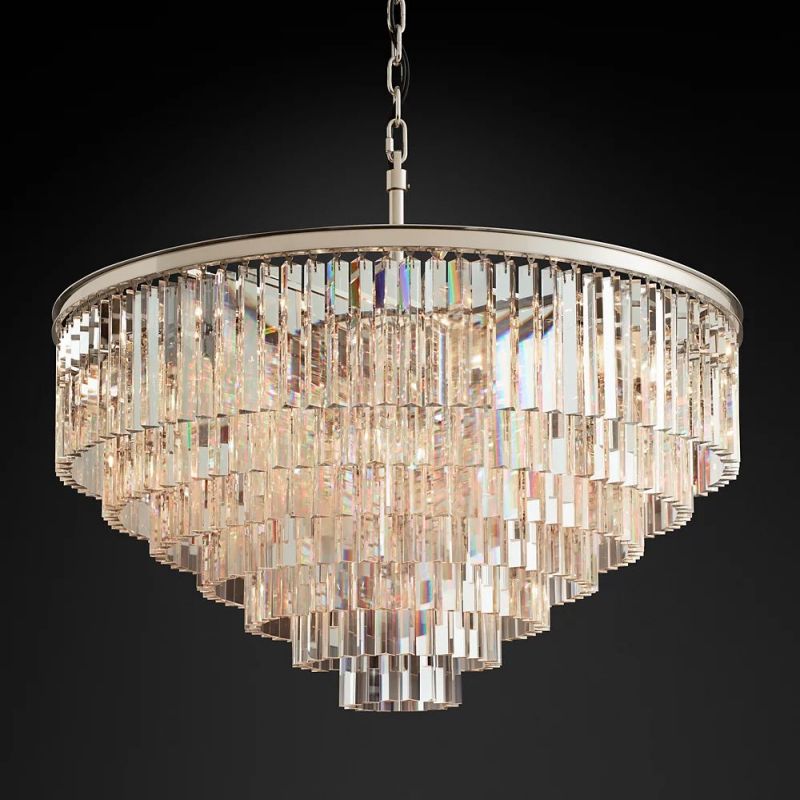 Leonor Vintage Round Chandelier 44”