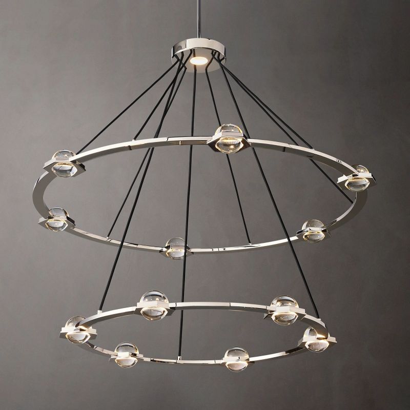 Liam 2-Tier Round Chandelier 48"