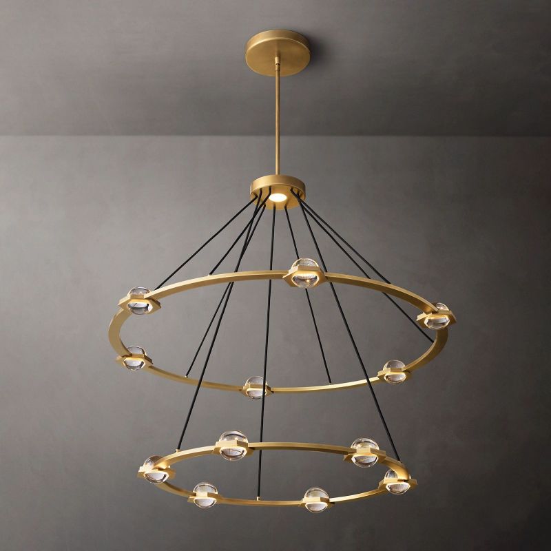 Liam 2-Tier Round Chandelier 48"