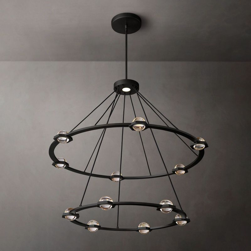 Liam 2-Tier Round Chandelier 48"