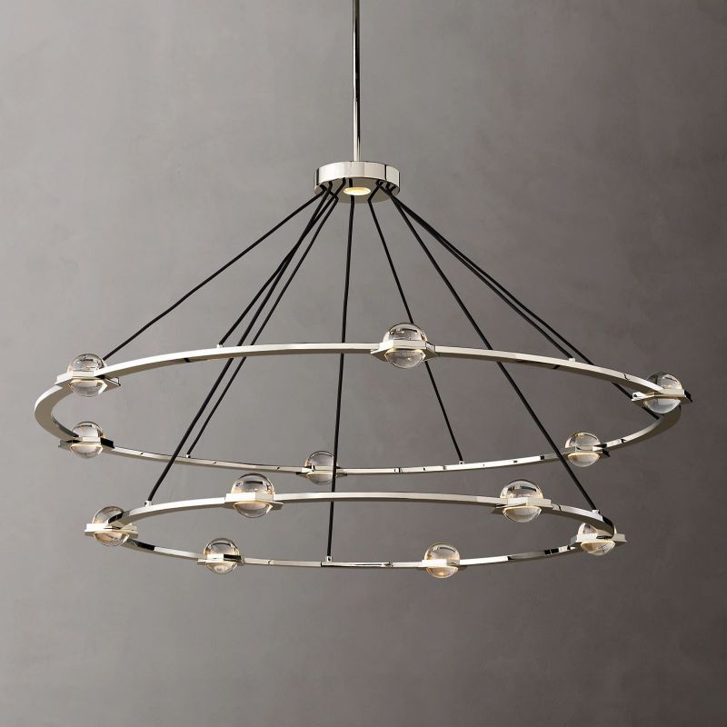 Liam 2-Tier Round Chandelier 60"
