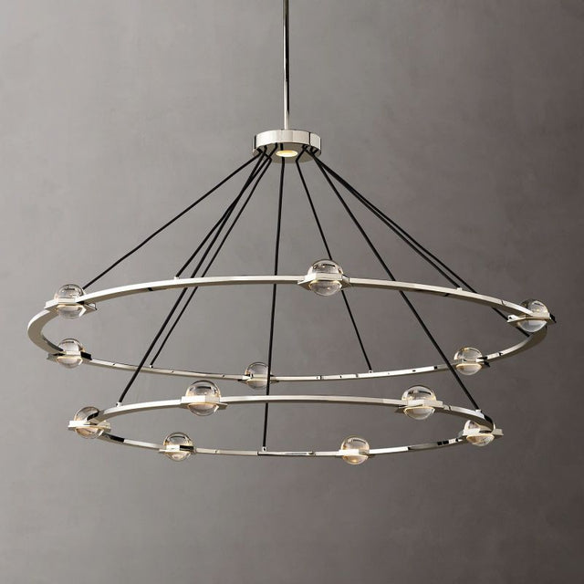 Liam 2-Tier Round Chandelier 60"