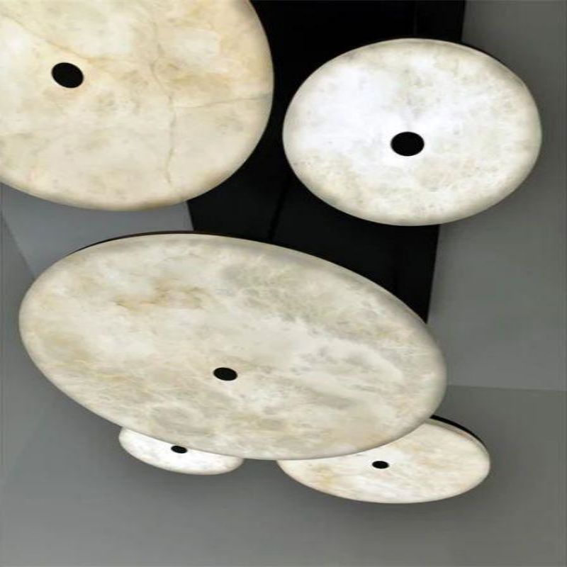 Alabaster Lsland Shape Mini Pendant Light