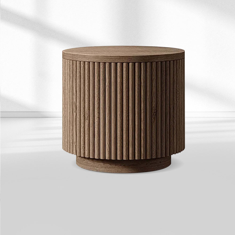 Mulholland Wood Round Side Table