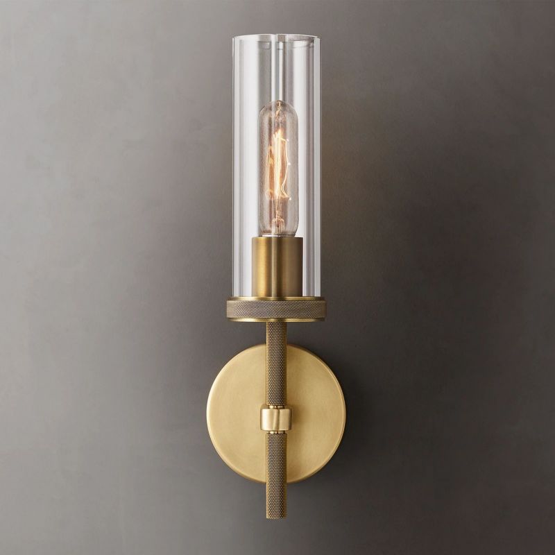 Noah Knurled Sconce 14"H