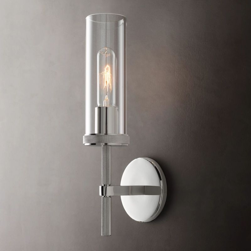 Noah Knurled Sconce 14"H