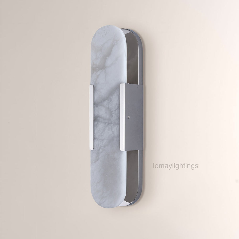 OpalEdge Oval Alabaster Wall Sconces 13.8 19.7H