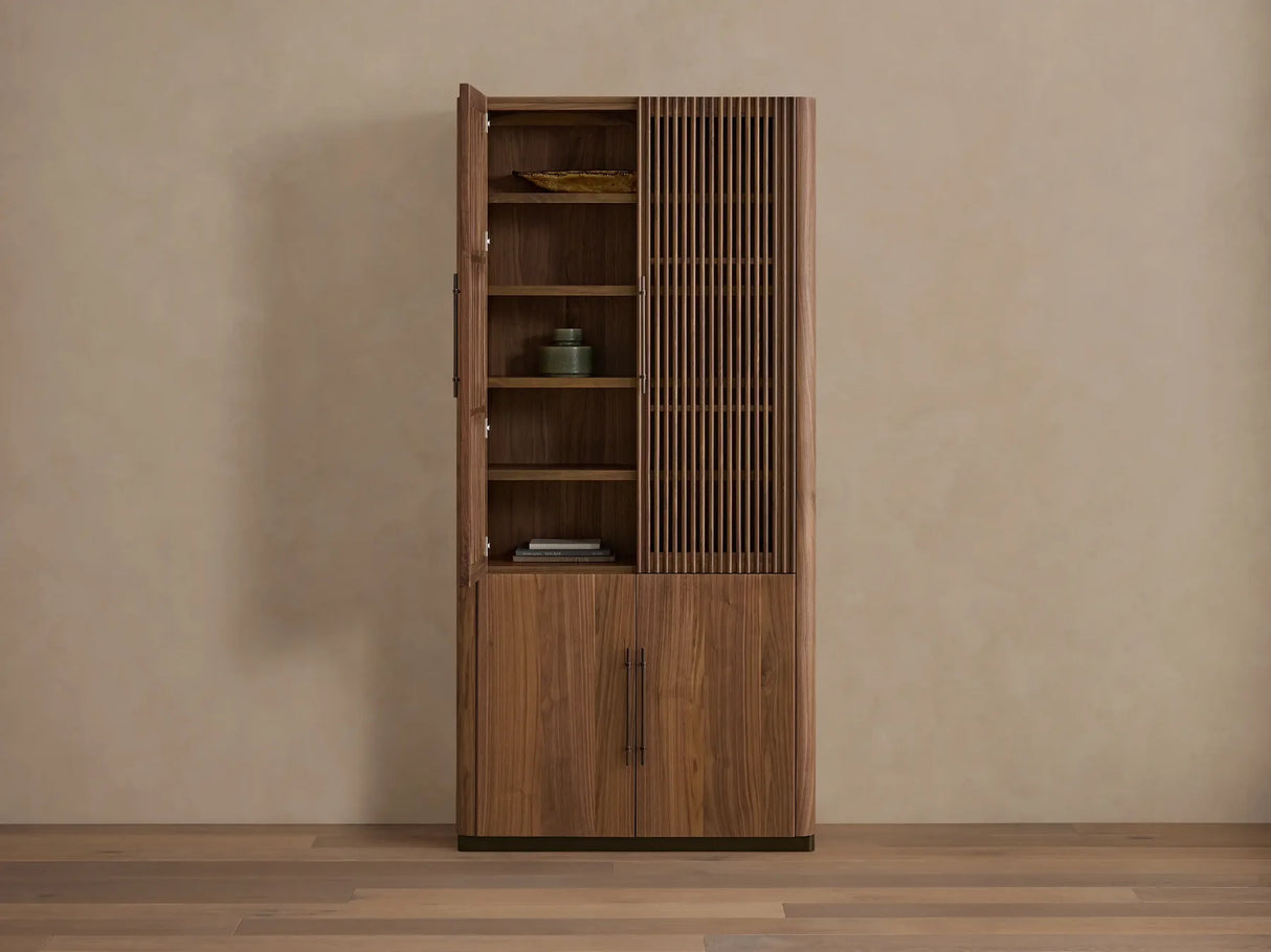 Piermont Modular Reeded Cabinet for Media Storage