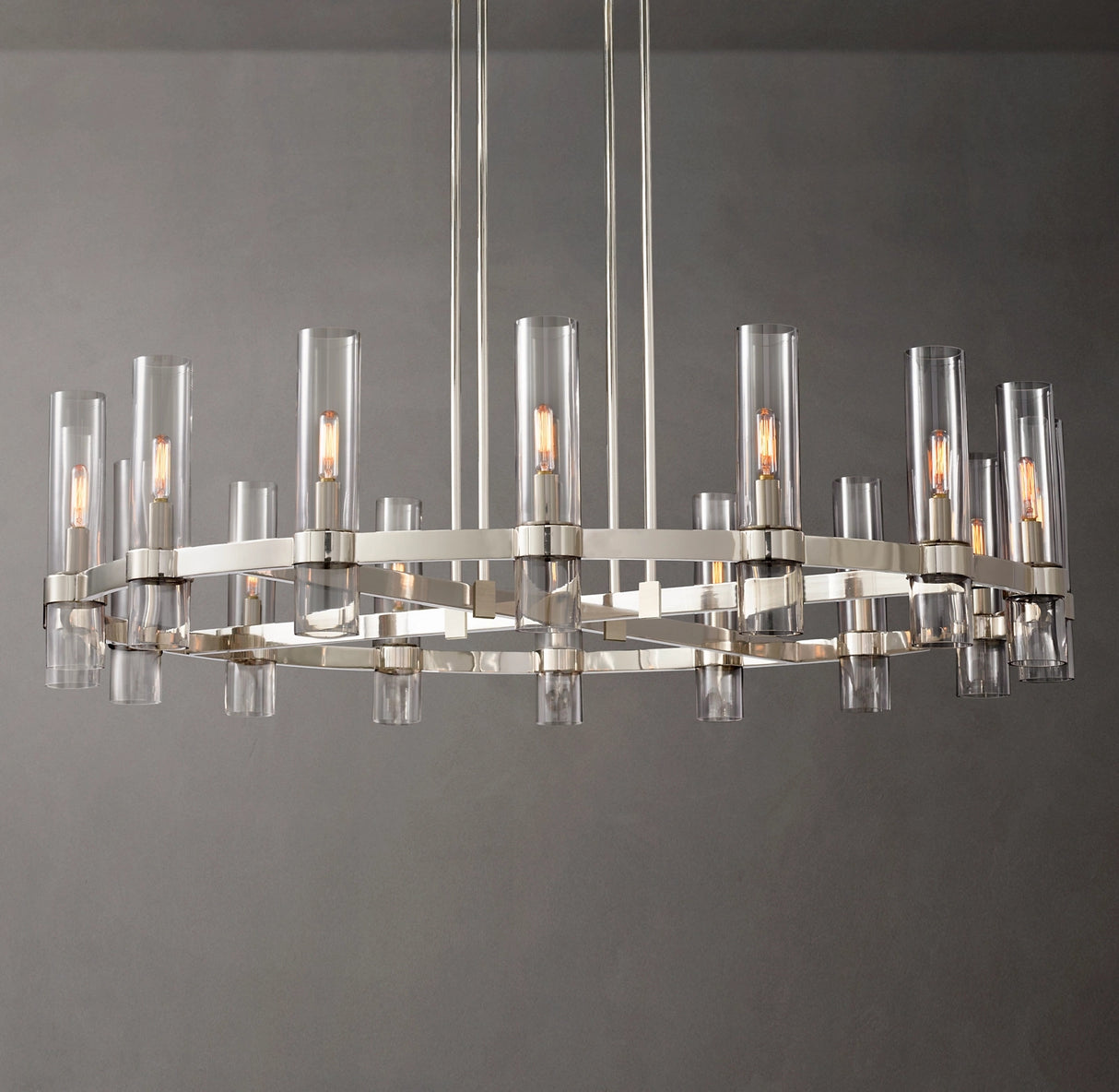 Ramelle Round Glass Chandelier 60"