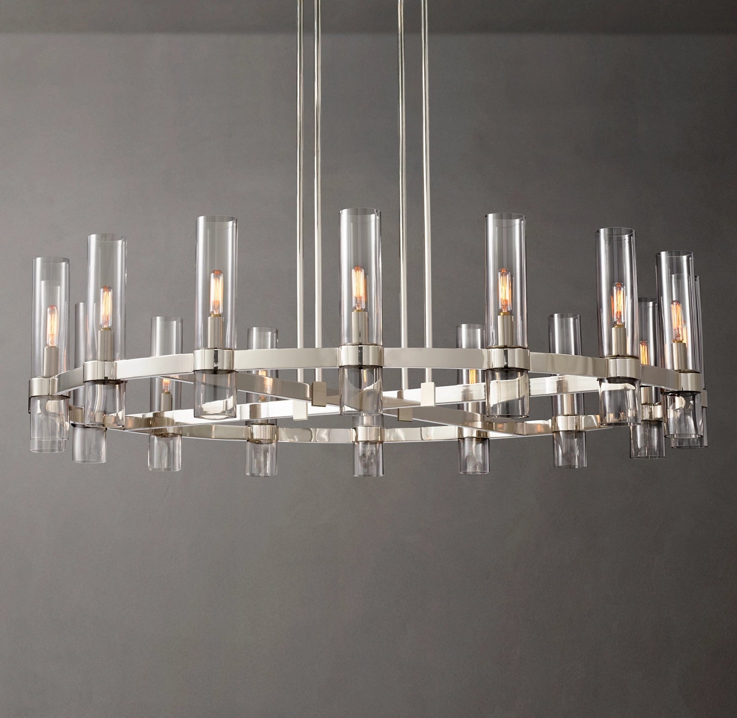 Ramelle Round Glass Chandelier 60"