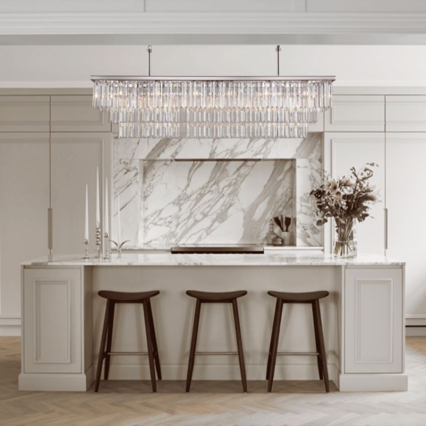 Ryan 3-Tier Rectangular Crystal Chandelier