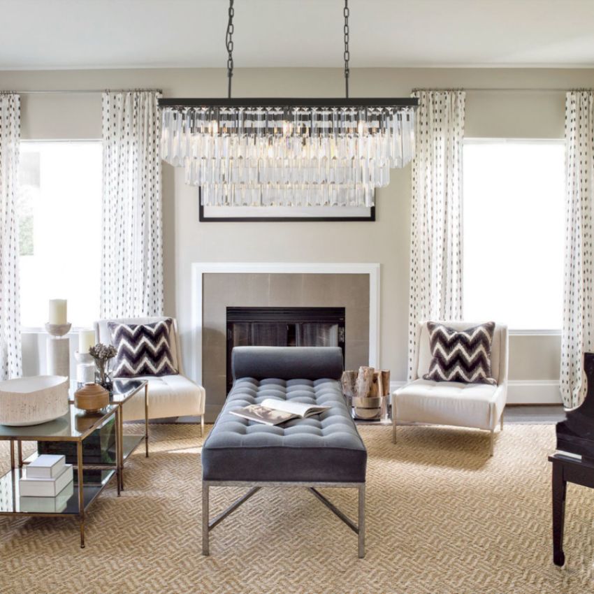 Ryan 3-Tier Rectangular Crystal Chandelier