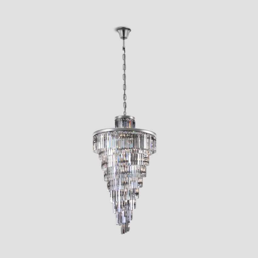 Ryan Spiral Tierd Crystal Chandelier