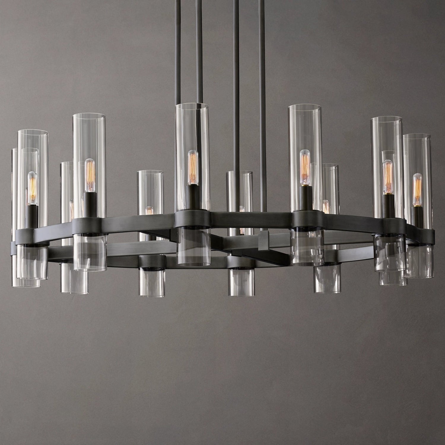 Ramelle Round Glass Chandelier 36"