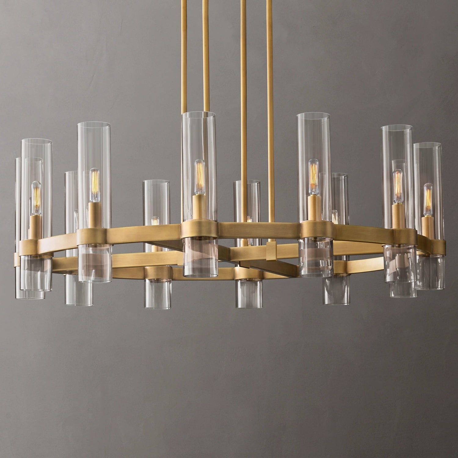 Ramelle Round Glass Chandelier 36"