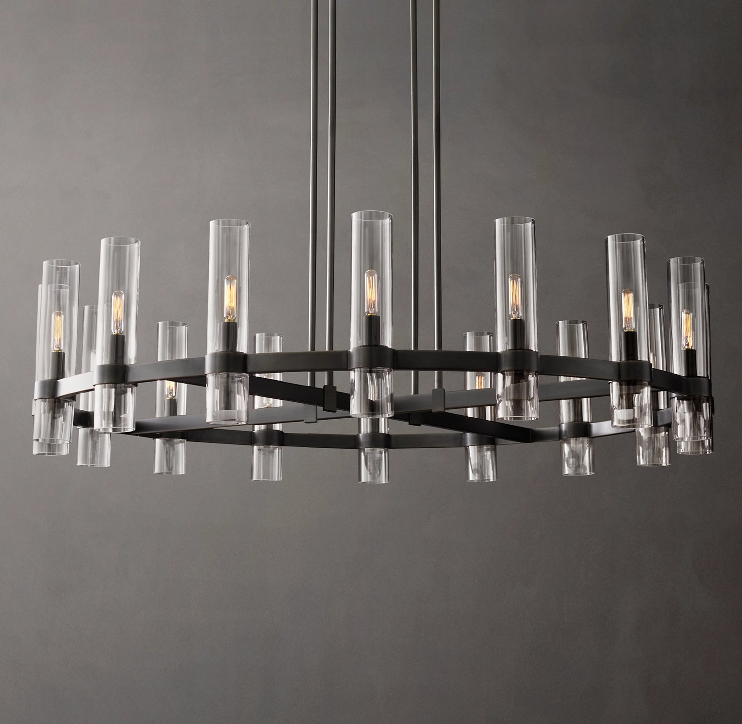 Ramelle Round Glass Chandelier 48"