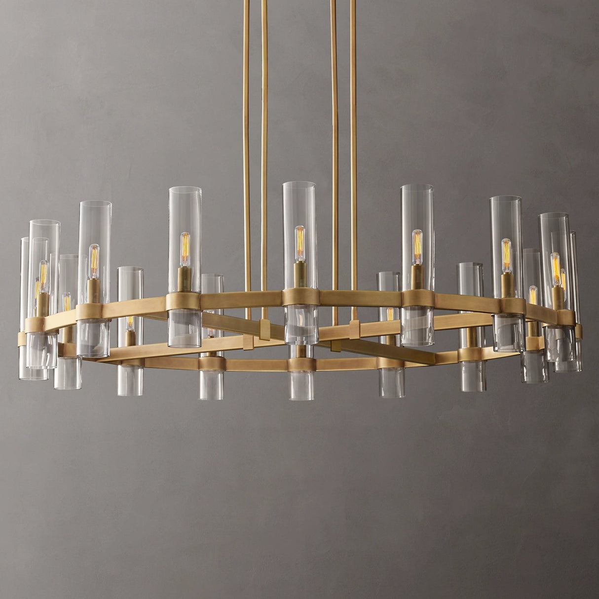 Ramelle Round Glass Chandelier 48"