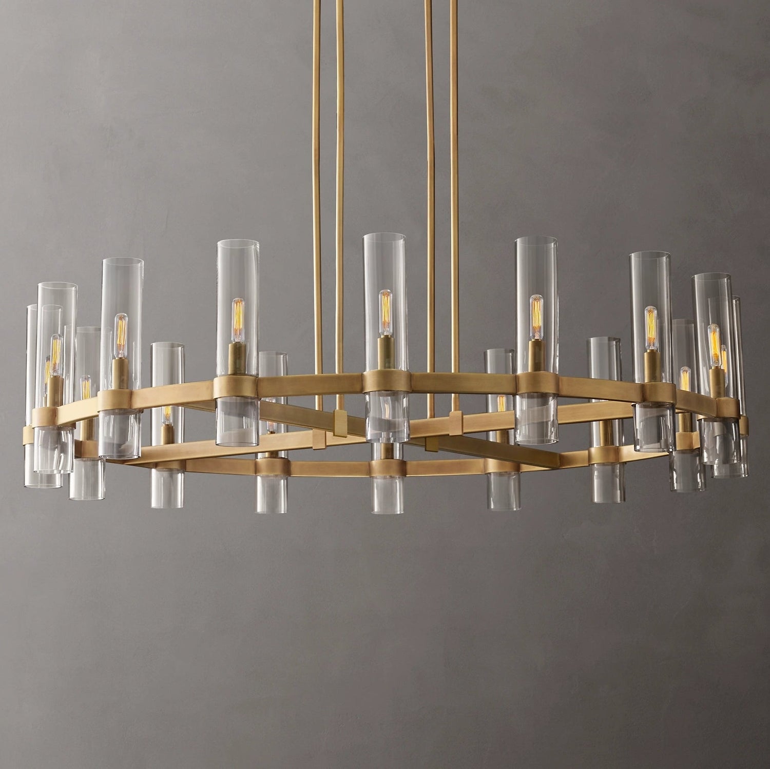 Ramelle Round Glass Chandelier 48"