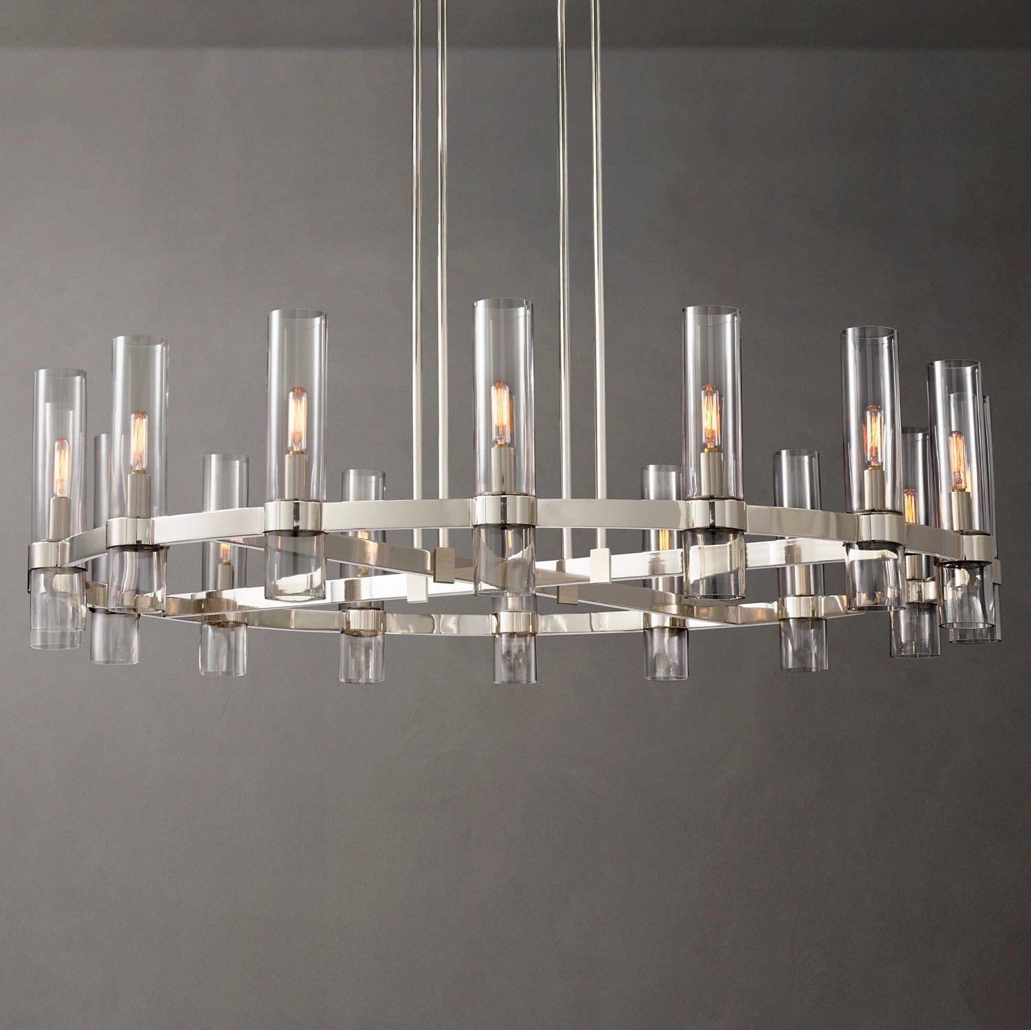 Ramelle Round Glass Chandelier 48"