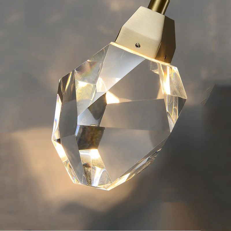 Ramsu Modern Faceted Crystal Pendant Lights