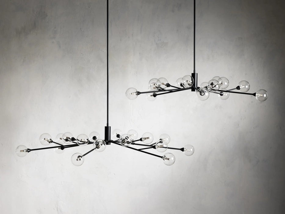 Sera Glass Globe Chandelier 36"47"59"