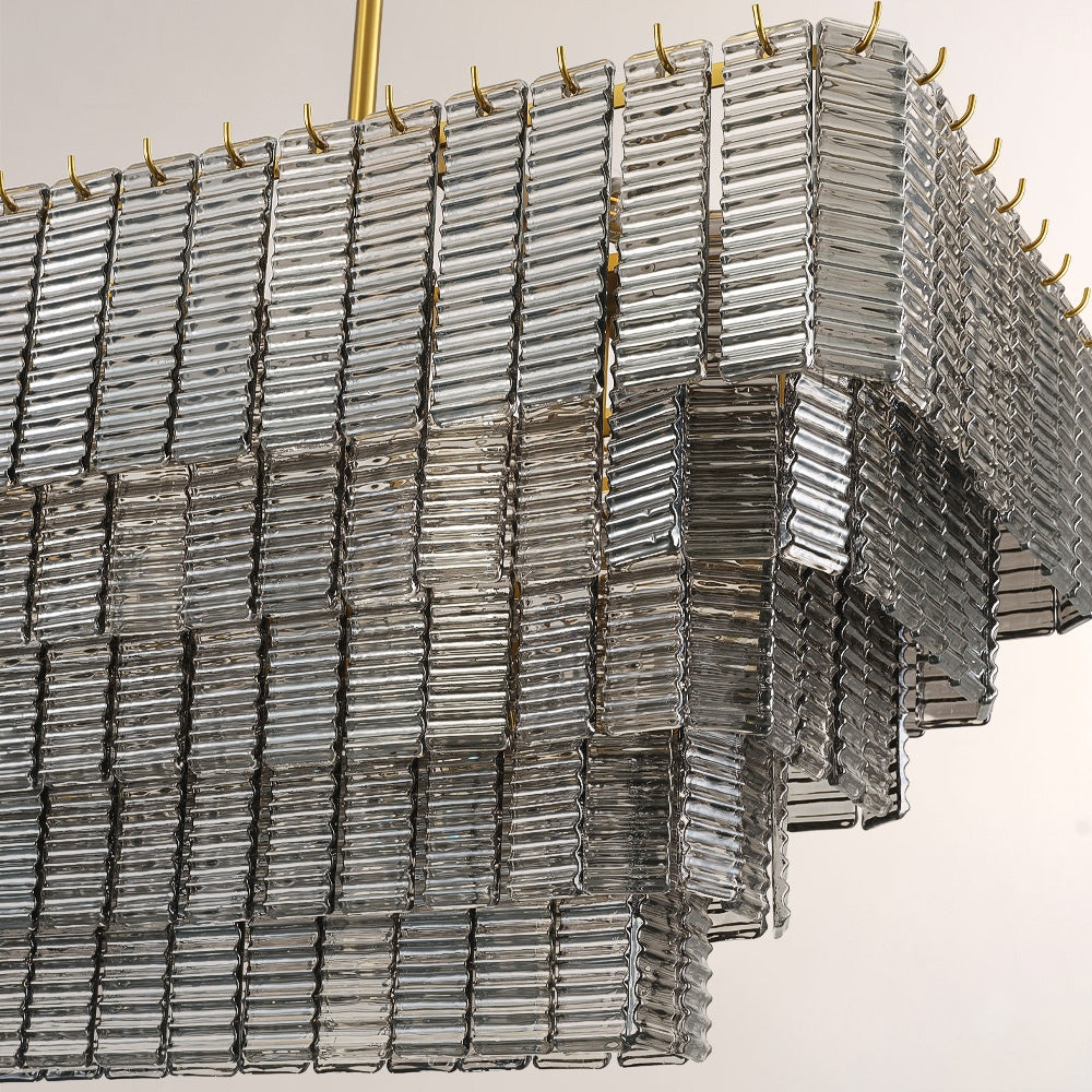 Sherlock Smoke Rectangular Chandelier 59"