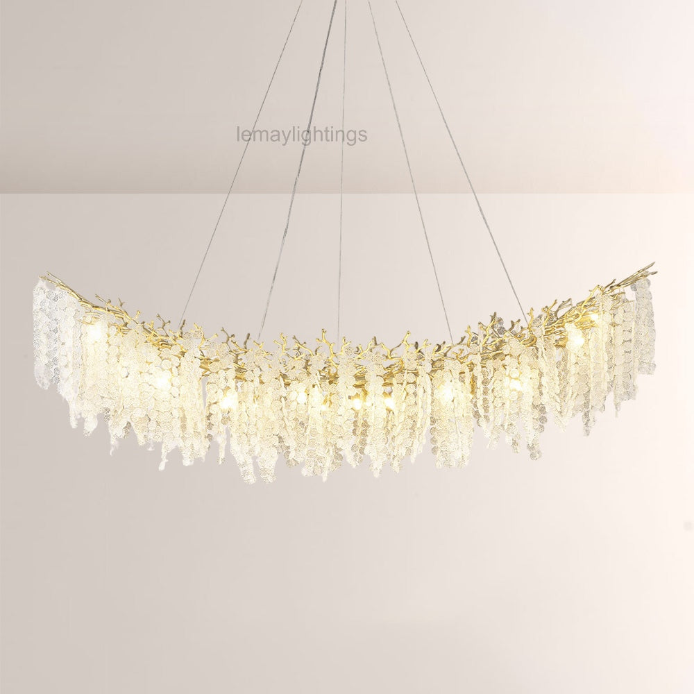Shiro Noda Crystal Tree Branch Linear Chandelier 72
