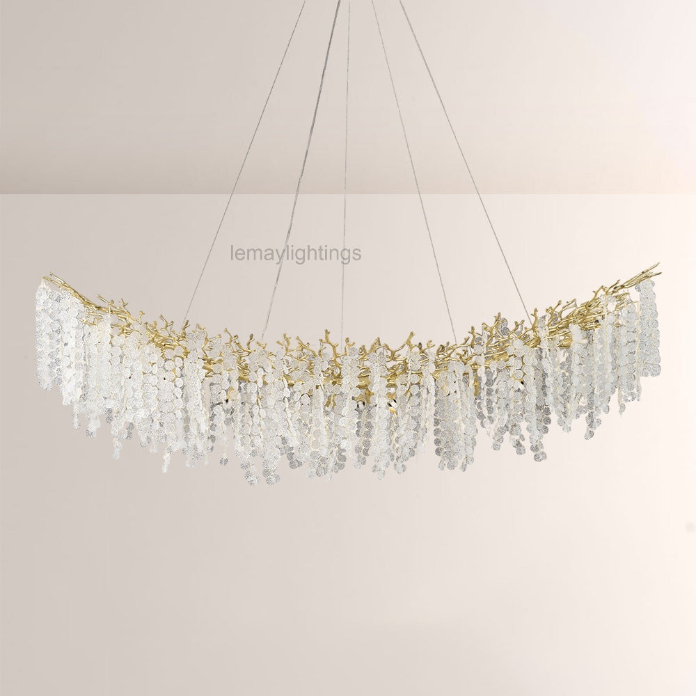 Shiro Noda Crystal Tree Branch Linear Chandelier 72