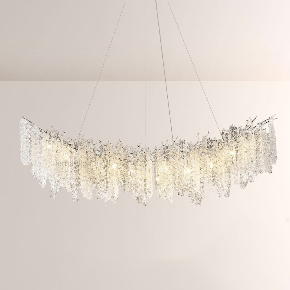 Shiro Noda Crystal Tree Branch Linear Chandelier 72