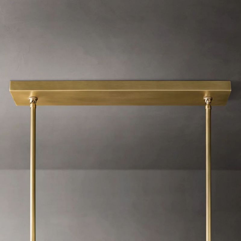 Sibole Glass Double Linear Chandelier 60"