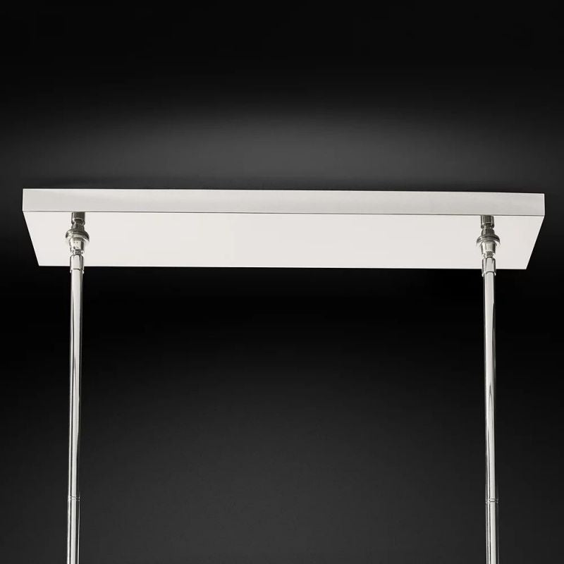 Sibole Glass Double Linear Chandelier 60"